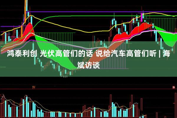 鸿泰利创 光伏高管们的话 说给汽车高管们听 | 海斌访谈