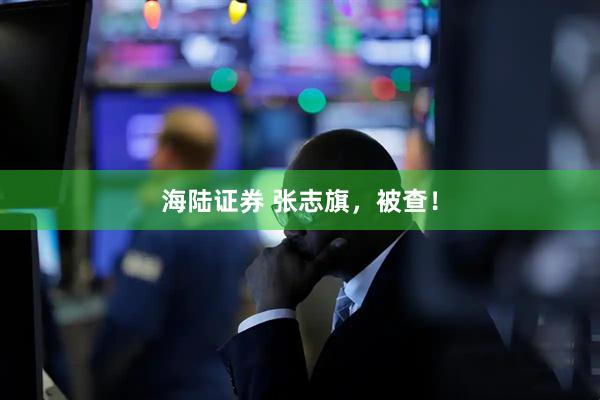 海陆证券 张志旗，被查！